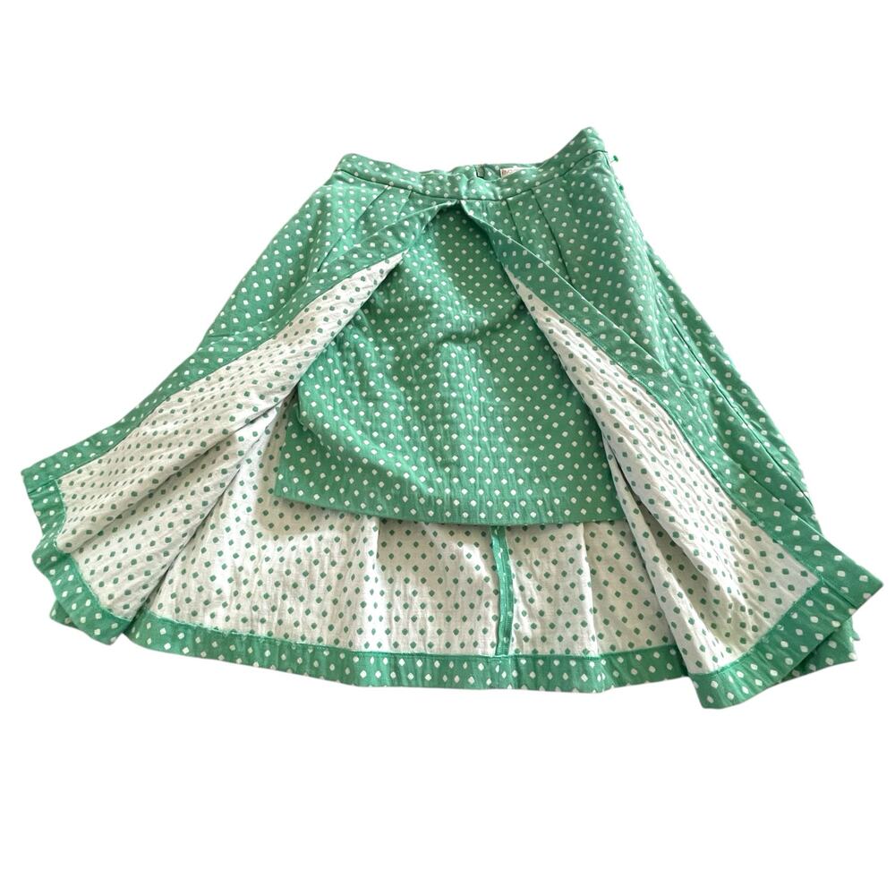 Eva Mendes Green Polka Dot Skirt - Retro Cottagecore Aesthetic Size:8 - Picture 3 of 8
